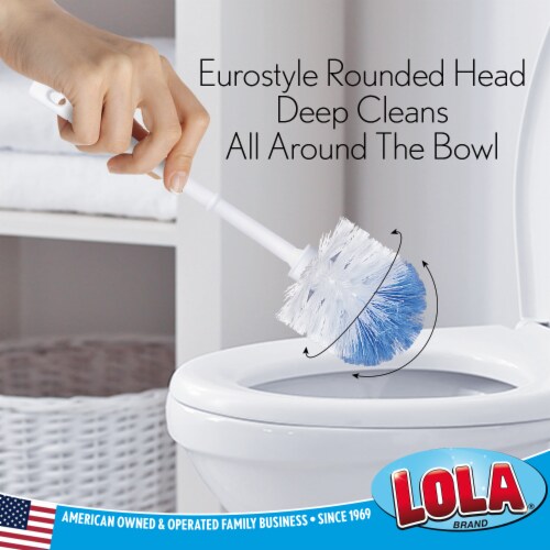 LOLA® Durable Eurostyle Poly Fiber Bristle Toilet Bowl Brush Perspective: back