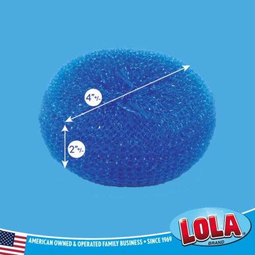LOLA Jumbo Plastic Mesh Scourers, Non-Scratch Polypropylene Knitted Mesh - 2 Pack Perspective: back
