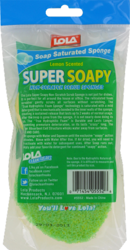 Lola Soap Saturated Sponges Perspective: back