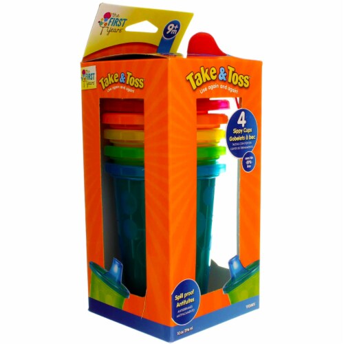The First Years Take & Toss Spill Proof Cups 4 Count Perspective: back