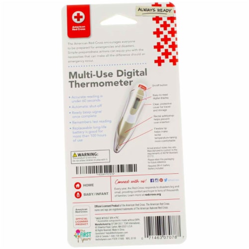 The First Years American Red Cross Digital Thermometer Perspective: back