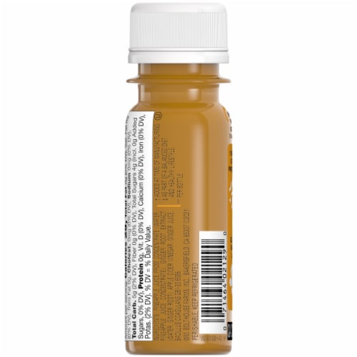 Bolthouse Farms Bolts® Digestion Probiotic Beverage Shot Perspective: back