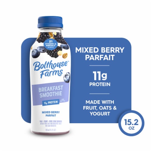 Bolthouse Farms Mixed Berry Parfait Breakfast Smoothie Perspective: back
