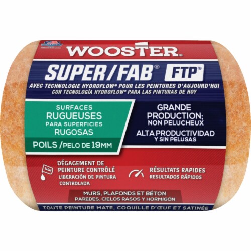 Wooster Super/Fab FTP 4 In. x 3/4 In. Knit Fabric Roller Cover RR925-4 Perspective: back