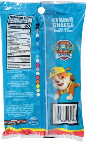 Nickelodeon Paw Patrol Mozzarella String Cheese 12 Count Perspective: back
