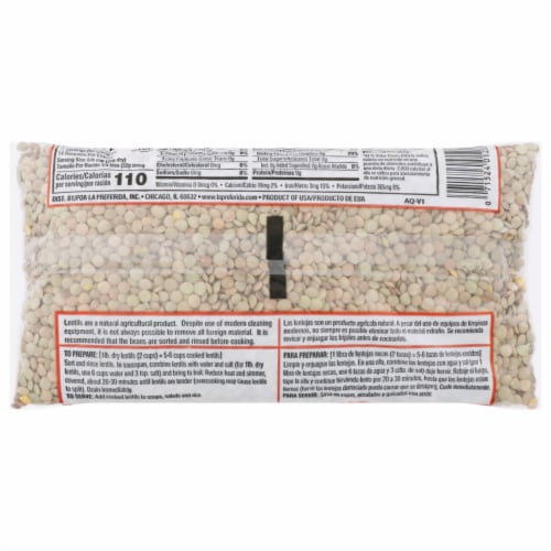La Preferida® Lentils Dry Beans Perspective: back