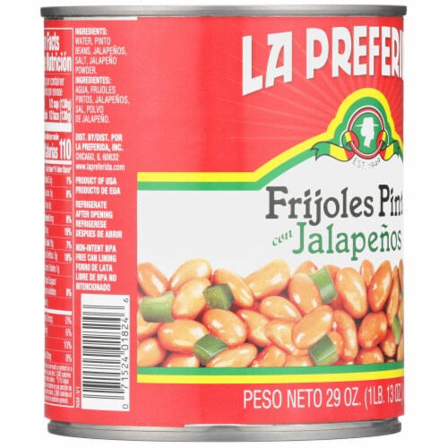La Preferida® Pinto Beans with Jalapenos Perspective: back