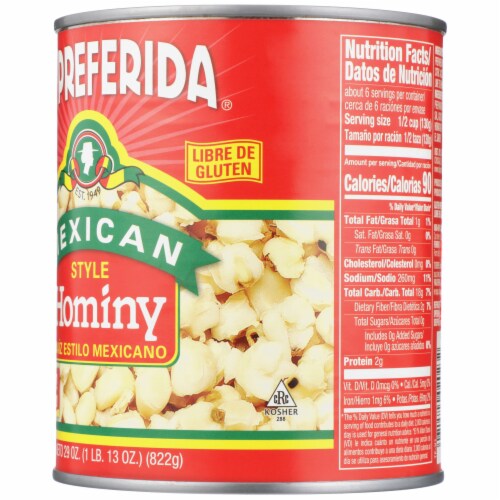 La Preferida® Mexican Style Hominy Perspective: back