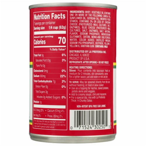 La Preferida® Mild Cheddar Cheese Sauce Perspective: back