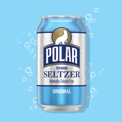 Polar® Original Seltzer Water Cans Perspective: back