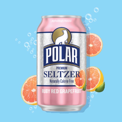 Polar® Ruby Red Grapefruit Flavored Seltzer Water Cans Perspective: back