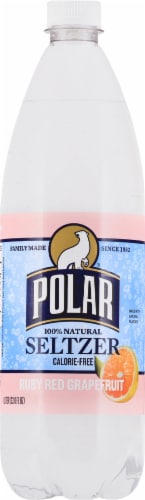 Polar® Ruby Red Grapefruit Flavored Seltzer Bottled Water Perspective: back