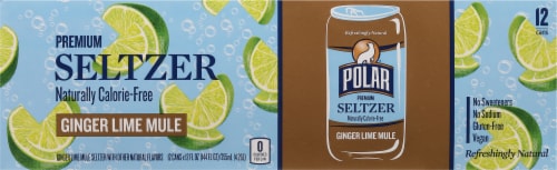 Polar® Ginger Lime Mule Flavored Seltzer Water Cans Perspective: back
