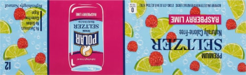 Polar® Raspberry Lime Flavored Seltzer Water Cans Perspective: back