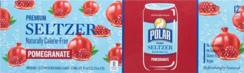 Polar® Pomegranate Flavored Seltzer Water Cans Perspective: back
