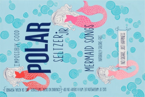 Polar® Mermaid Songs Flavored Seltzer Water Mini Cans Perspective: back