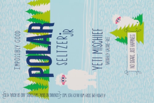Polar® Yeti Mischief Flavored Seltzer Water Mini Cans Perspective: back