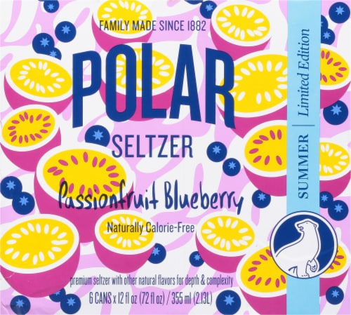 Polar Passionfruit Blueberry Seltzer Perspective: back