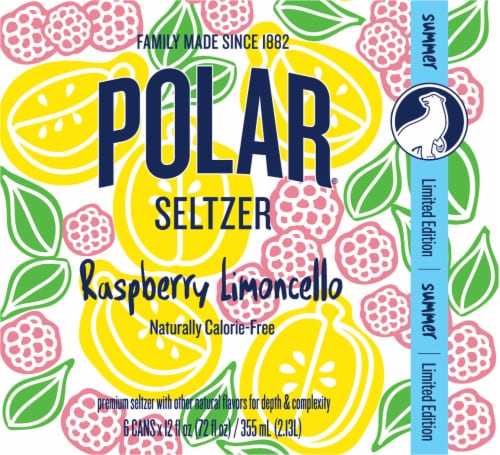 Polar® Raspberry Lemoncello Seltzer Perspective: back
