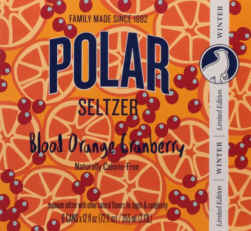 Polar® Winter Limited Edition Blood Orange Cranberry Seltzer Perspective: back
