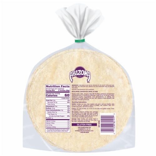 Arizona Family Pack Corn Tortillas Perspective: back