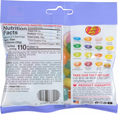 Jelly Belly Tropical Mix Jelly Beans Perspective: back