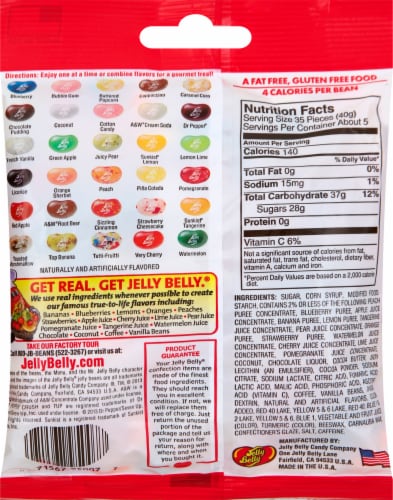 Jelly Belly® 30 Assorted Flavors Jelly Beans Easter Candy Perspective: back