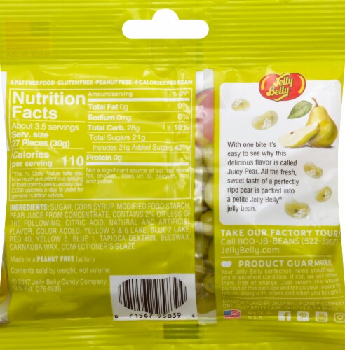 Jelly Belly® Juicy Pear Jelly Beans Perspective: back