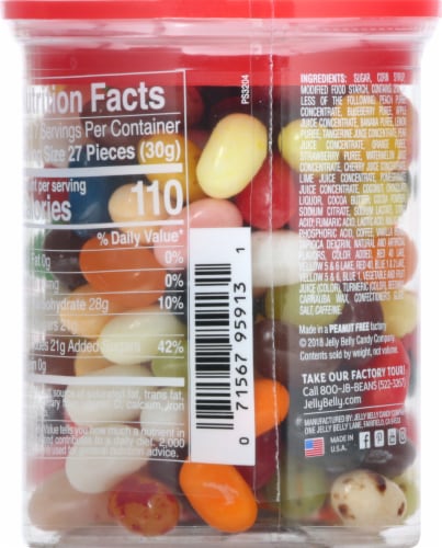 Jelly Belly 30 Flavors Jelly Beans Can Perspective: back