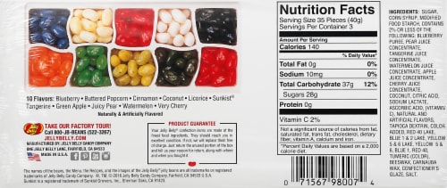 Jelly Belly 10 Flavor Gift Box Perspective: back
