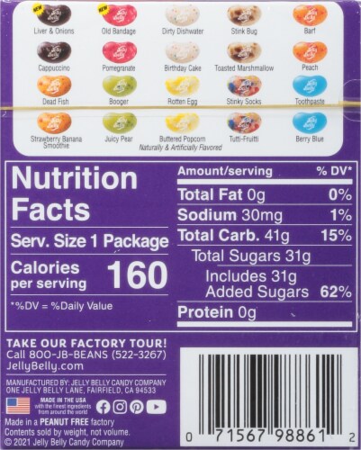 Jelly Belly Bean Boozled Jelly Beans Perspective: back
