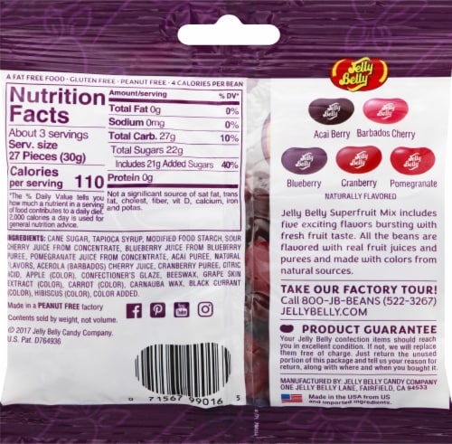 Jelly Belly® Superfruit Mix Perspective: back