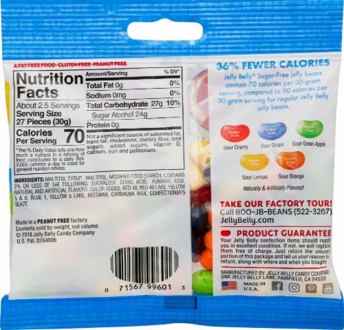 Jelly Belly® Sugar-Free Sours Jelly Beans Perspective: back
