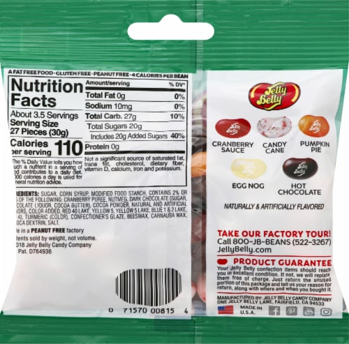 Jelly Belly Holiday Favorites Jelly Beans Perspective: back
