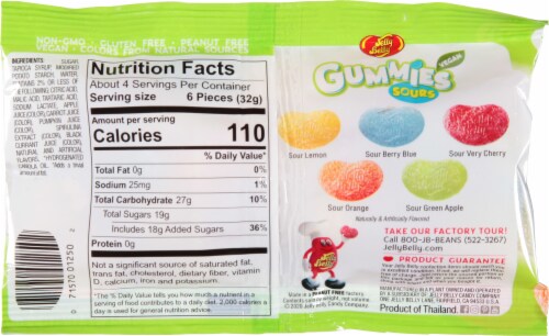 Jelly Belly Sour Gummies Perspective: back