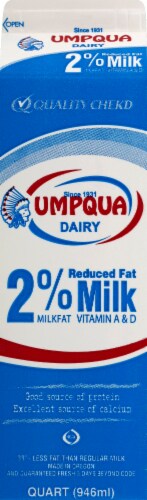 Umpqua Dairy 2% Milk Perspective: back