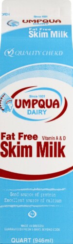 Umpqua Fat Free Skim Milk Perspective: back