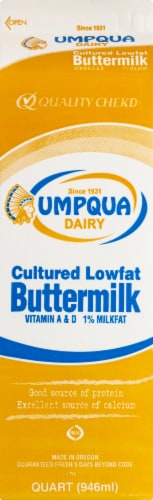 Umpqua Dairy Cultured Lowfat Buttermilk Perspective: back