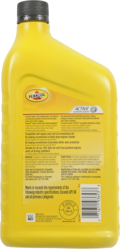 Pennzoil 10W-40 SAE Motor Oil Perspective: back