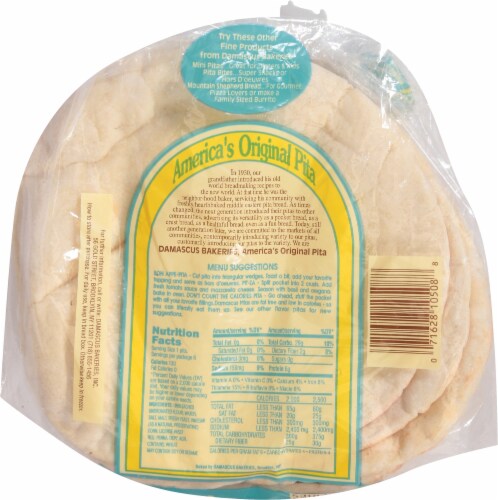Damascus Bakeries Pita Bread Perspective: back