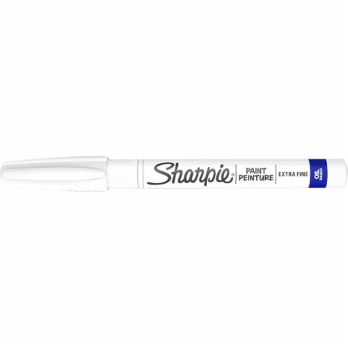 Sharpie® Oil-Based Paint Marker, Extra Fine Point, White, 1 Count Perspective: back