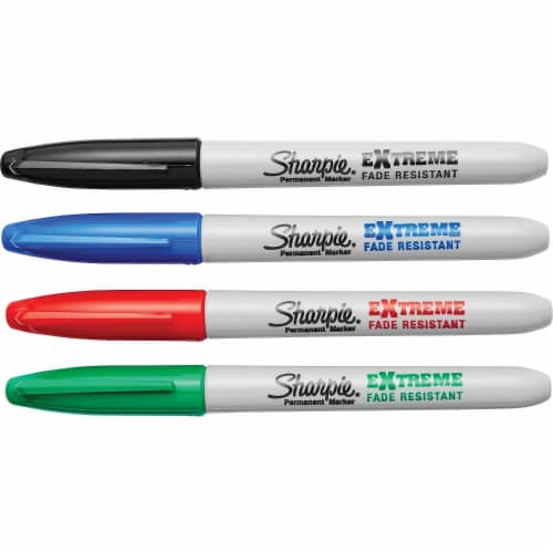 Sharpie Fine Point Permanent Markers - 4 Pack - Black/Blue/Green/Red, 4  Pack - Kroger