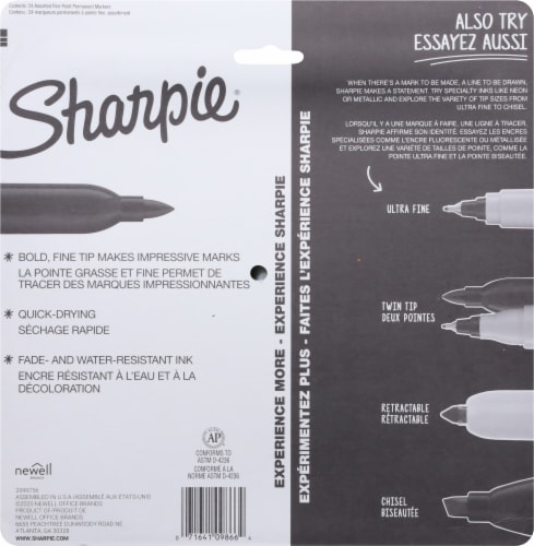 Sharpie® Fine Point Color Burst Permanent Markers Perspective: back