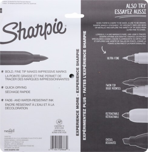 Sharpie® Fine Point Color Burst Permanent Markers Perspective: back