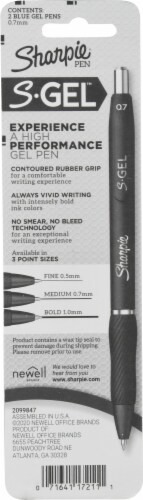 Sharpie S.Gel Pen, Comfort Grip, Black Ink, Medium (0.7 mm) - 4 pens