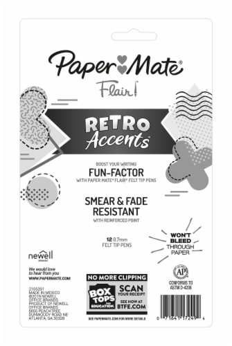Paper Mate® Flair Special Edition Retro Accents Pens - Assorted Perspective: back