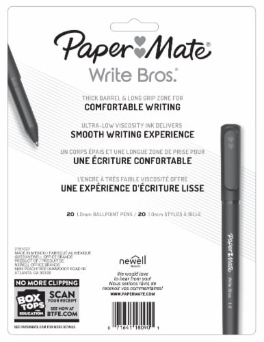 Paper Mate® Write Bros® Black Ballpoint Pens Perspective: back