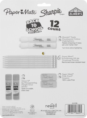 Paper Mate® Mixed Writing Eraser Mini Pack Perspective: back