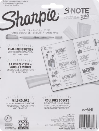 Sharpie® S-Note™ Duo Creative Markers - Assorted Perspective: back