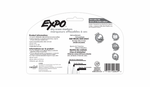 Expo® Low Odor 4+1 Fine Assorted Color Dry Erase Marker Perspective: back